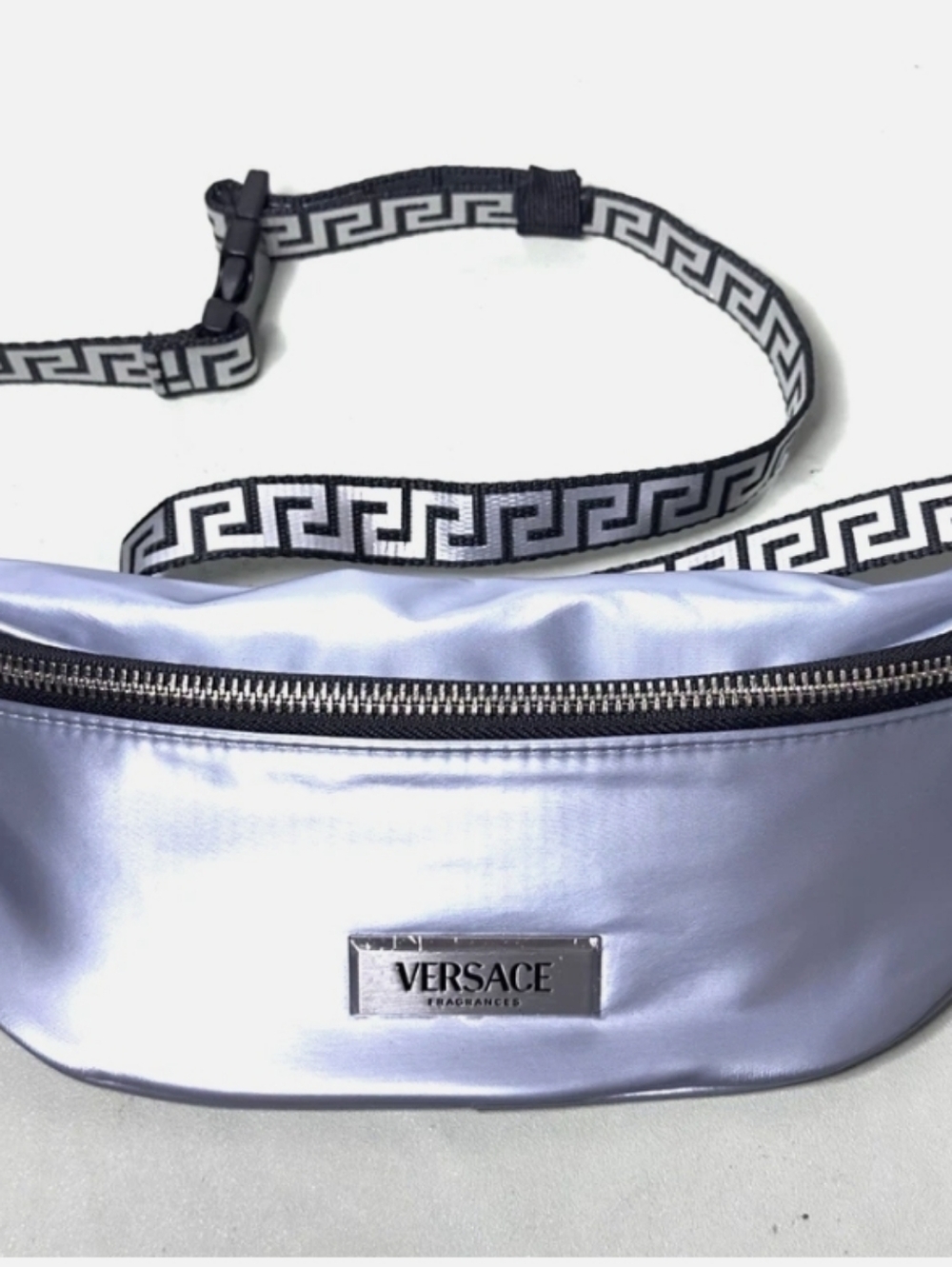 Versace Silver Belt Bag Travel Pouch Fanny Pack NWOT
